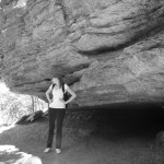 P.L. with big rock.