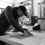 Cutting paper.