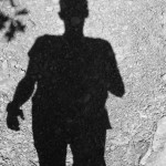 My hiking shadow and foot.