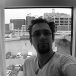 With Philly skyline.