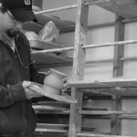 Turning greenware.