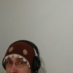 Bitey beanie and headphones.