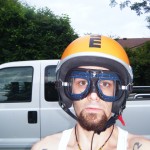 Trying on Metal C's gear.
