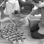 Making plants from dirt and water.