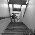 Top of the stairs.
