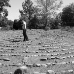 In the meditation labyrinth.