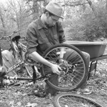 Robbing the bicycle graveyard.