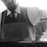Stirring the risotto.