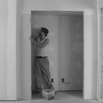Drywalling the closet.