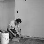 The beginning of a huge tile job.