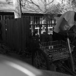 Putting new tires on the trike.