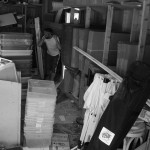 Schlepping boxes.