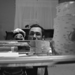 Me and Al hiding from the cats.