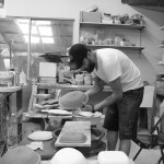 Making pots.