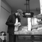 Making sandwiches.