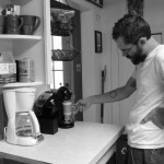 Who needs a cup of coffee? This guy does.