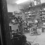 Mug making voyeurism.